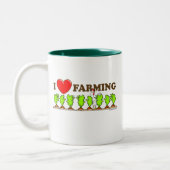 I Heart Farming Tweekleurige Koffiemok (Links)
