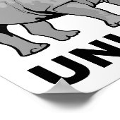 I Heart Fat Unicorn Rhino Funny Poster (Hoek)