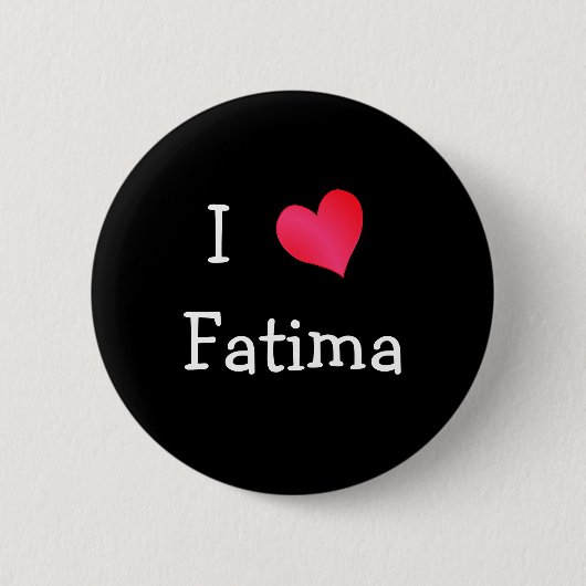 I Heart Fatima Ronde Button 5,7 Cm (Voorkant)