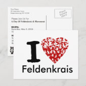 I Heart Feldenkrais-Briefkaart | Volledig bewerkba Aankondigingskaart (Voorkant / Achterkant)