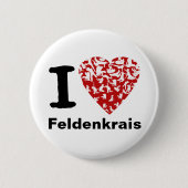 I Heart Feldenkrais Button | Rood hart (Voorkant)