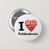 I Heart Feldenkrais Button | Rood hart (Voorkant /achterkant)