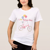 I Heart  fietsen  bike en ballonnen Tri-Blend Shirt (Voorkant)