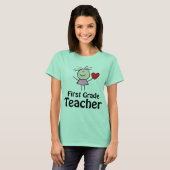 I Heart First Grade Teacher T-shirt (Voorkant volledig)