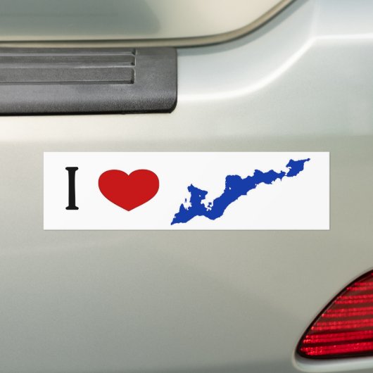 I Heart Fishers Bumpersticker (Op auto)