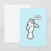 I Heart Florida Manatee Wenskaart Bedankkaart (Voorkant / Achterkant)