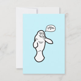 I Heart Florida Manatee Wenskaart Bedankkaart