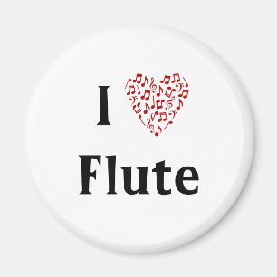 I Heart Flute - Music Instrument Magneet