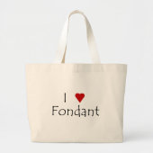 I Heart Fondant Bag Grote Tote Bag (Voorkant)