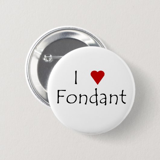 I Heart Fondant Button (Voorkant /achterkant)