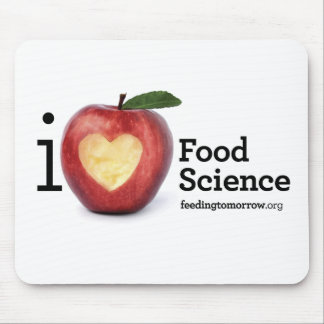 "I Heart Food Science" Mousepad Muismat