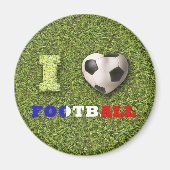 I Heart Football Frankrijk - Magnet (Voorkant)