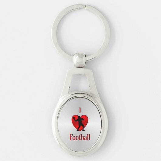 I Heart Football Sleutelhanger (Voorkant)