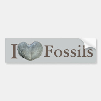 I Heart Fossils Bumpersticker