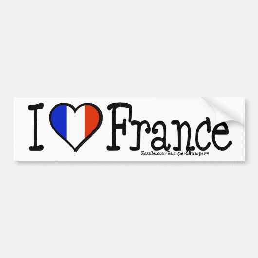 I HEART FRANKRIJK BUMPERSTICKER (Voorkant)