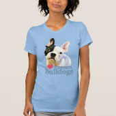 I Heart French Bulldogs T-shirt (Voorkant)