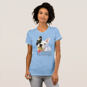 I Heart French Bulldogs T-shirt (Voorkant volledig)