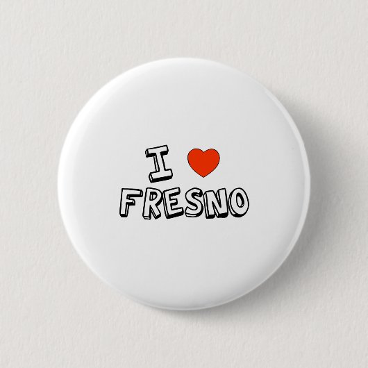 I Heart Fresno Ronde Button 5,7 Cm (Voorkant)
