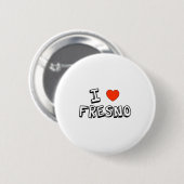 I Heart Fresno Ronde Button 5,7 Cm (Voorkant /achterkant)