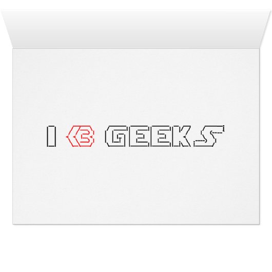 I Heart Geeks ASCII ART (Binenzijde Horizontaal (Onderkant))