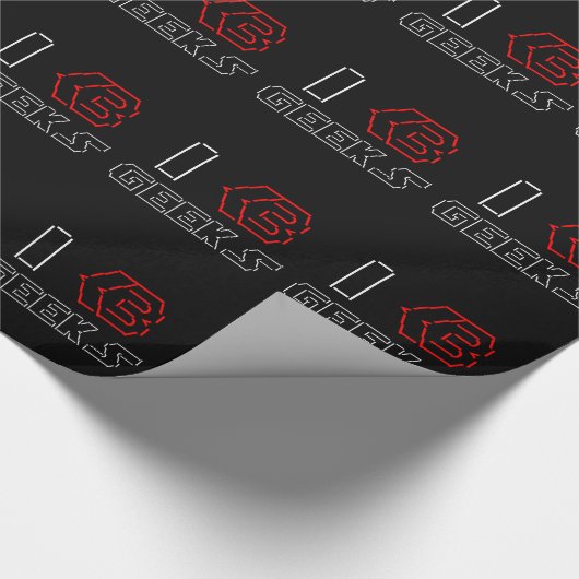 I Heart Geeks ASCII ART Cadeaupapier (Hoek)