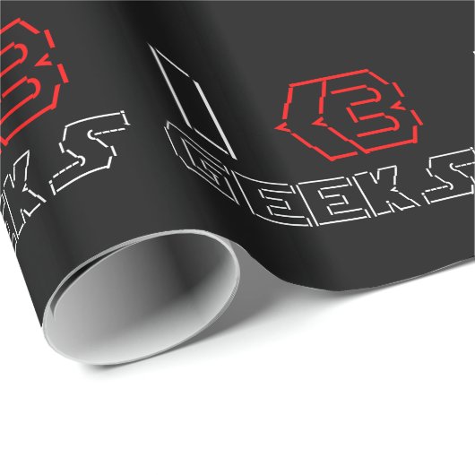 I Heart Geeks ASCII ART Cadeaupapier (Rol Hoek)