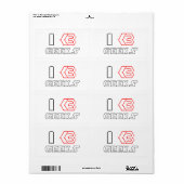 I Heart Geeks ASCII ART Etiket (Full Sheet)