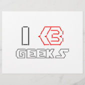 I Heart Geeks ASCII ART Flyer (Achterkant)