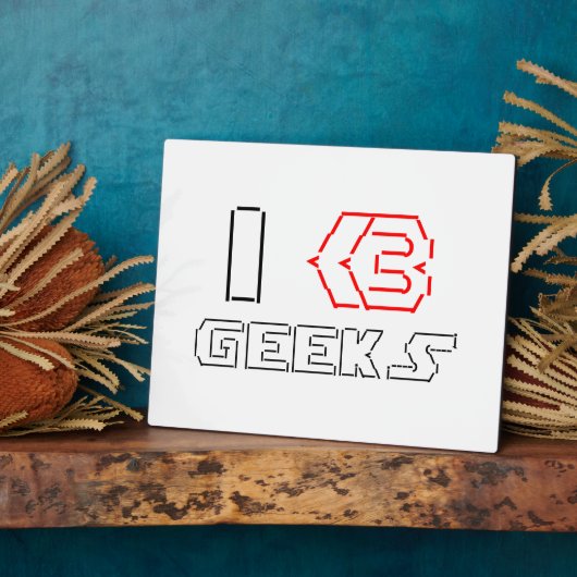 I Heart Geeks ASCII ART Fotoplaat (Zijkant)