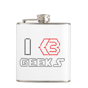 I Heart Geeks ASCII ART Heupfles