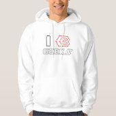I Heart Geeks ASCII ART Hoodie (Voorkant)