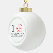 I Heart Geeks ASCII ART Keramische Bal Ornament (Rechts)