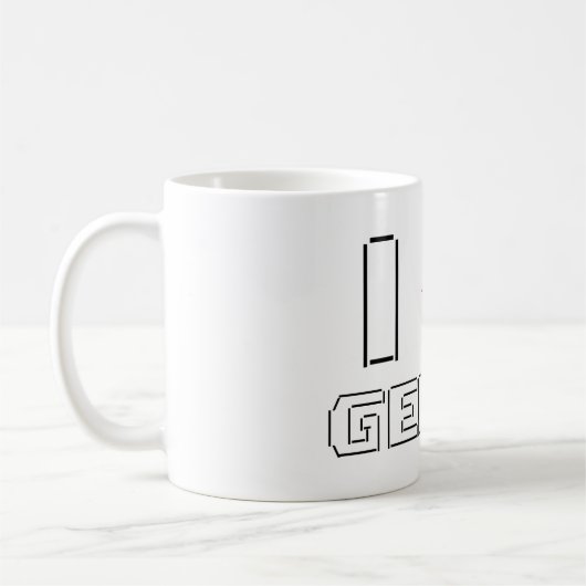 I Heart Geeks ASCII ART Koffiemok (Links)
