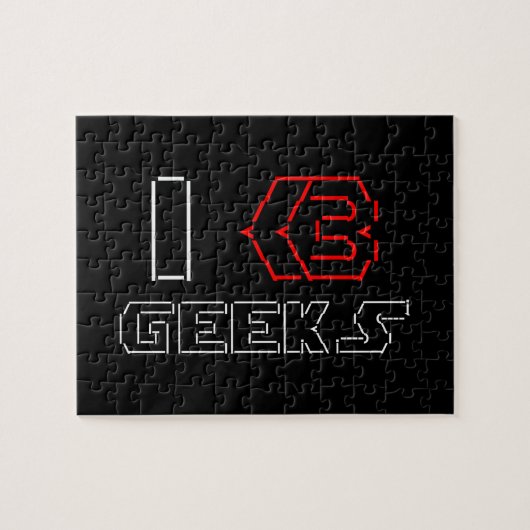 I Heart Geeks ASCII ART Legpuzzel (Horizontaal)