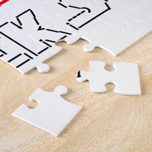 I Heart Geeks ASCII ART Legpuzzel (Zijkant)