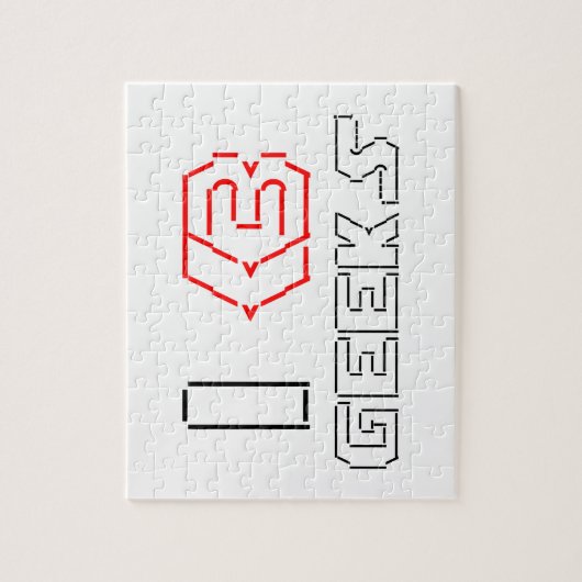 I Heart Geeks ASCII ART Legpuzzel (Verticaal)