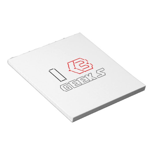 I Heart Geeks ASCII ART Notitieblok (Schuin)