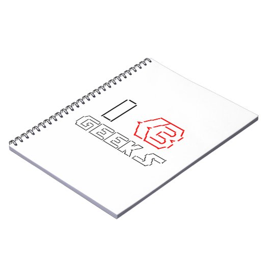 I Heart Geeks ASCII ART Notitieboek (Linkerzijde)