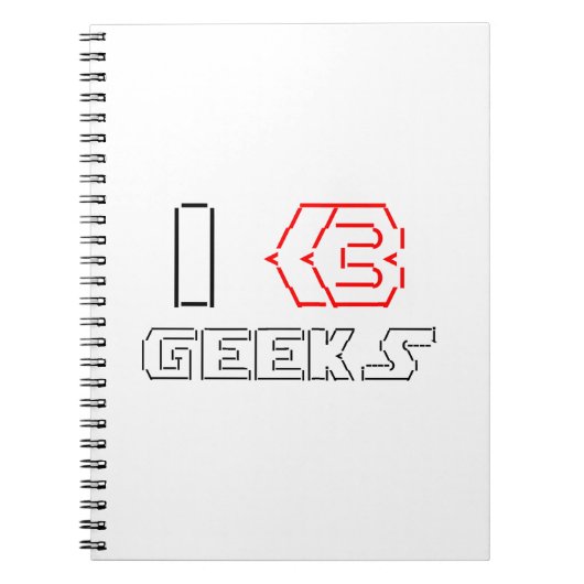I Heart Geeks ASCII ART Notitieboek (Voorkant)