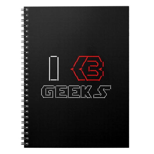 I Heart Geeks ASCII ART Notitieboek (Voorkant)