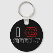 I Heart Geeks ASCII ART Sleutelhanger (Voorkant)