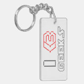 I Heart Geeks ASCII ART Sleutelhanger (Voorkant Links)