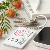 I Heart Geeks ASCII ART Sleutelhanger (Voorkant Rechts)