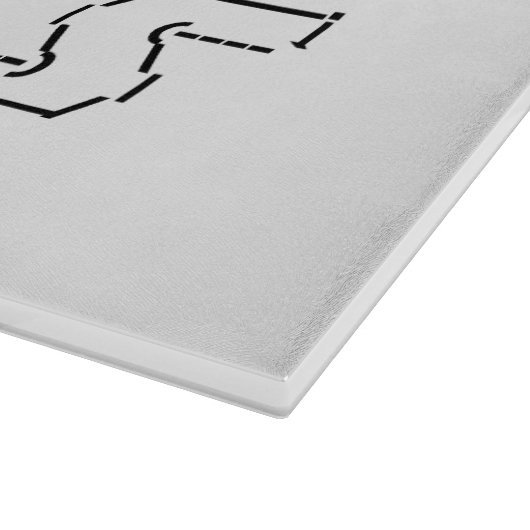 I Heart Geeks ASCII ART Snijplank (Hoek)