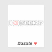 I Heart Geeks ASCII ART Sticker (Vel)