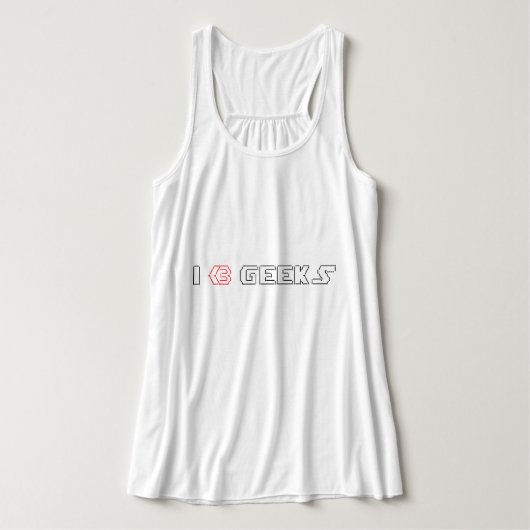 I Heart Geeks ASCII ART Tanktop (Design voorkant)