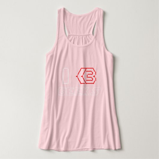 I Heart Geeks ASCII ART Tanktop (Design voorkant)