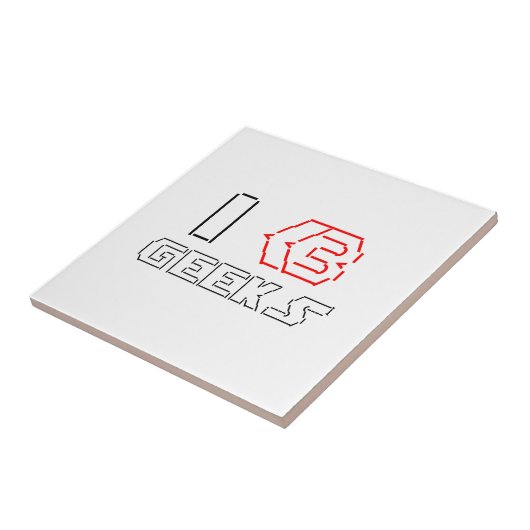 I Heart Geeks ASCII ART Tegeltje (Zijkant)