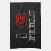 I Heart Geeks ASCII ART Theedoek (Verticaal)