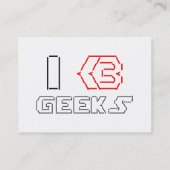 I Heart Geeks ASCII ART Visitekaartje (Achterkant)